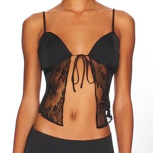 Guizio Lace Black Tie Camisole